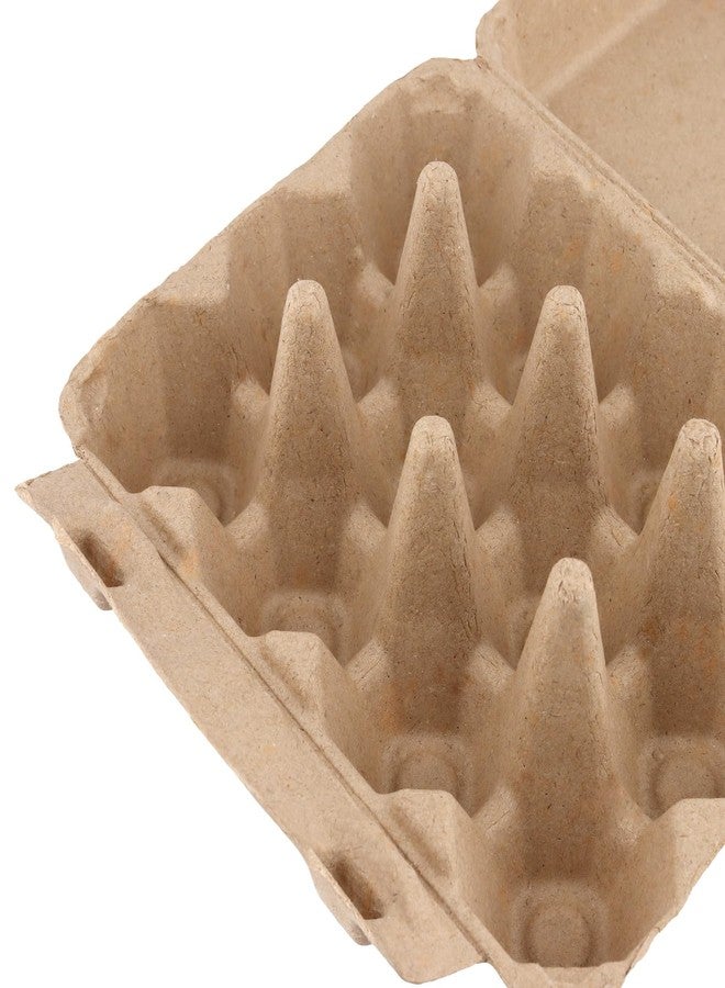 HOIGON 50 PCS 12 Cell Empty Paper Egg Cartons, Sturdy Pulp Fiber Egg Container Holder With Lids, Recycled Cardboard Egg Cartons - Image 5